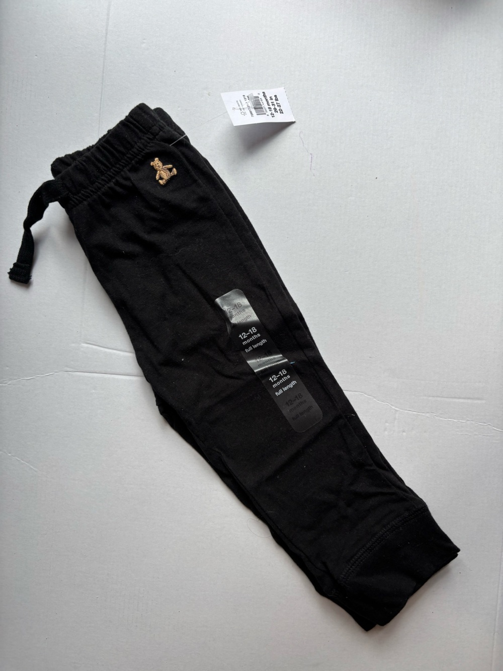 BabyGap Unisex Baby (girl or boy) Black Stretch Jogger Pants 12-18m - New